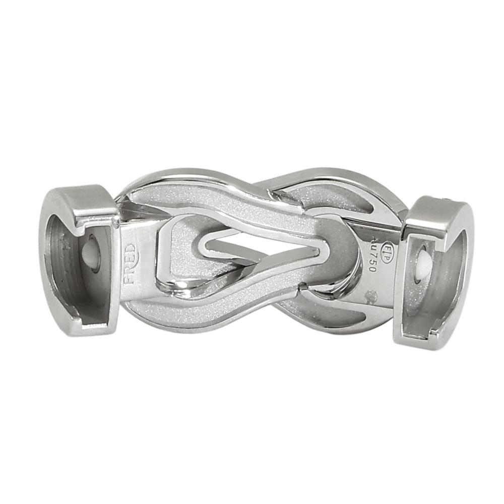 FRED Chance Amphini Bracelet 18K White Gold & Stainless Steel Diamond 0B0103-6B0207