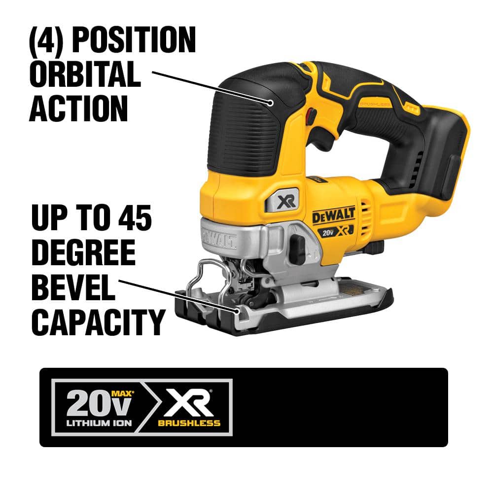 DEWALT 20V MAX XR Cordless Brushless Jigsaw DCS334B
