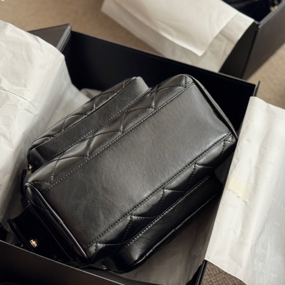 Chanel Small Camera Case Bag Black 23Cm/9.1in As5220 B18234 94305