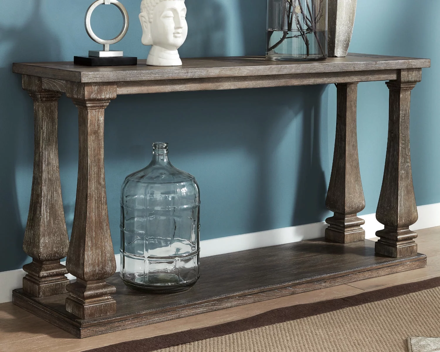 Signature Design by Ashley Casual Johnelle Sofa Table  Gray
