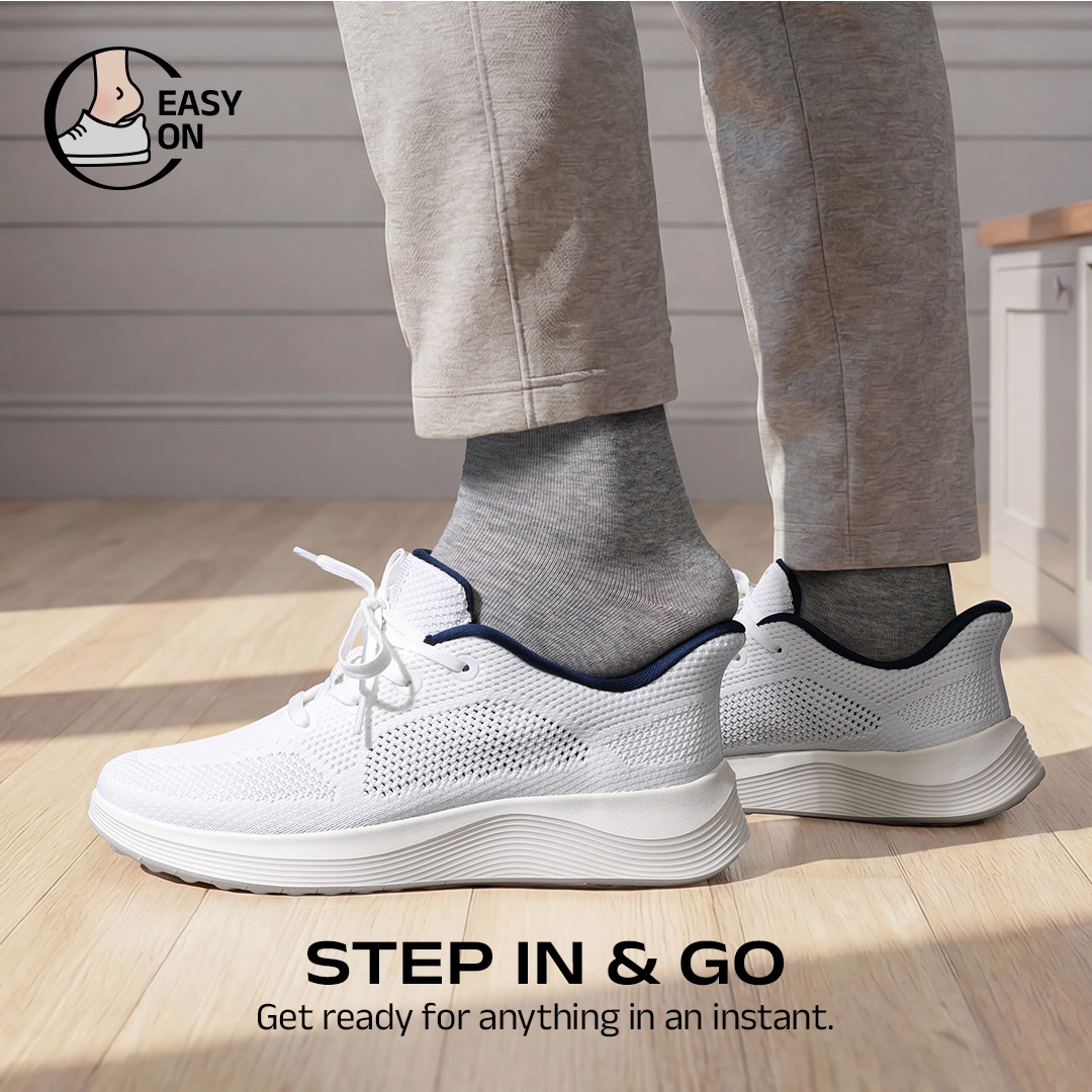 Men's Hands Free Slip-on Rommy Toe Comfortable Casual Sneakers
