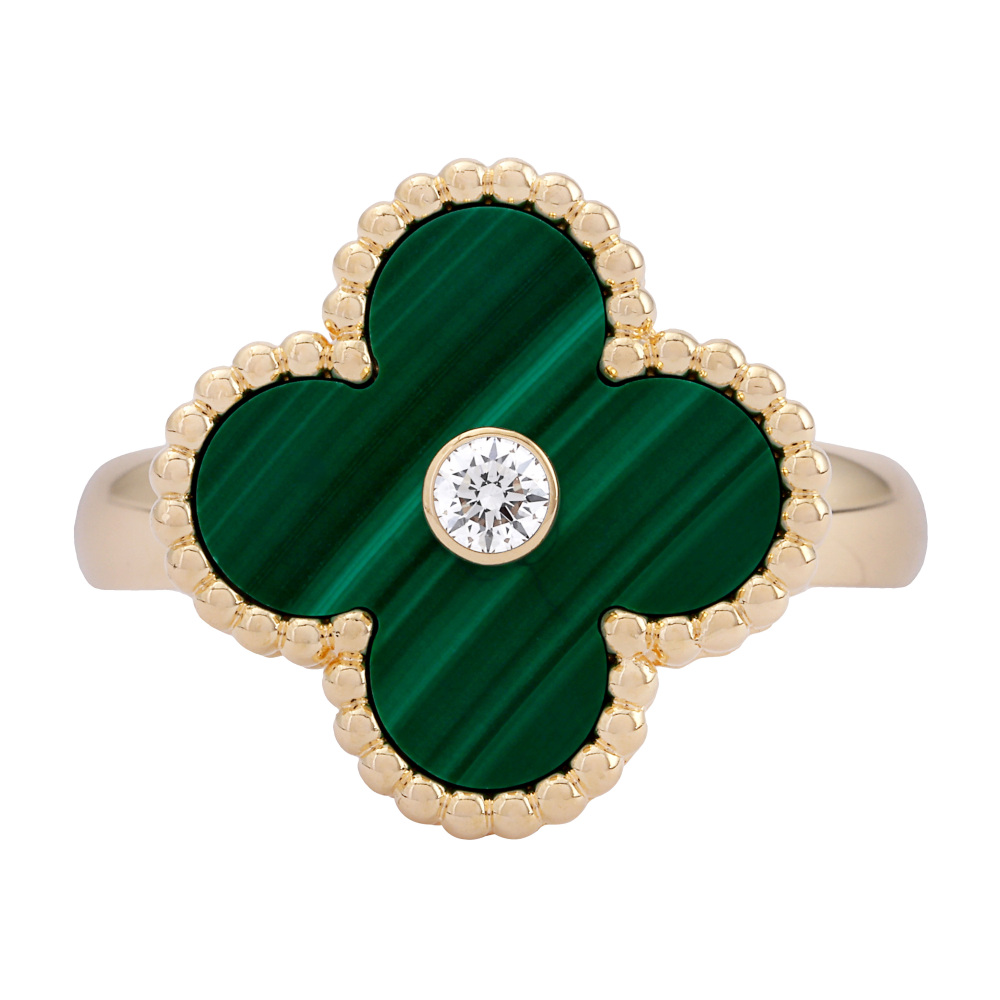 Van Cleef & Arpels Vintage Alhambra 1PD Ring 18K Yellow Gold VCARO3QM00