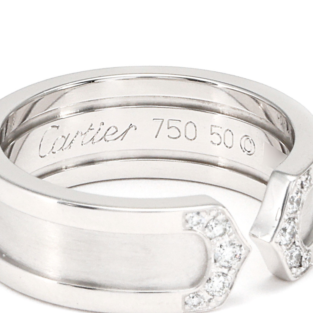Cartier C Do Ring 18K White Gold Diamond B4044200
