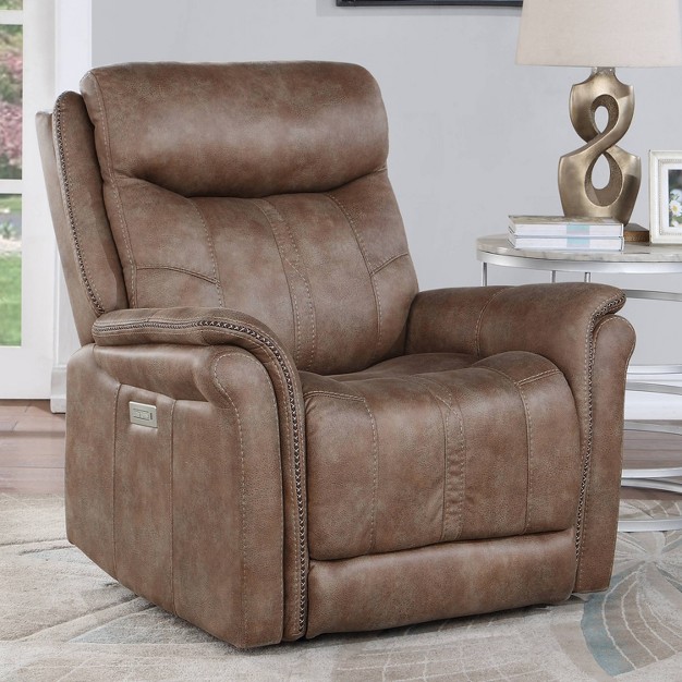 Morrison Power Recliner Camel Steve Silver Co
