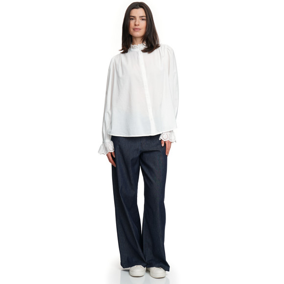Gina Collection Damen Bluse mit Rüschen