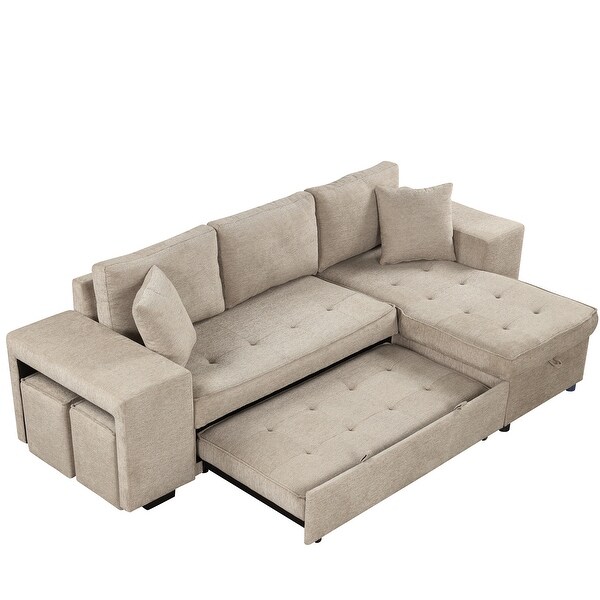 Modern LShape 3 Seat Reversible Sectional Sofa