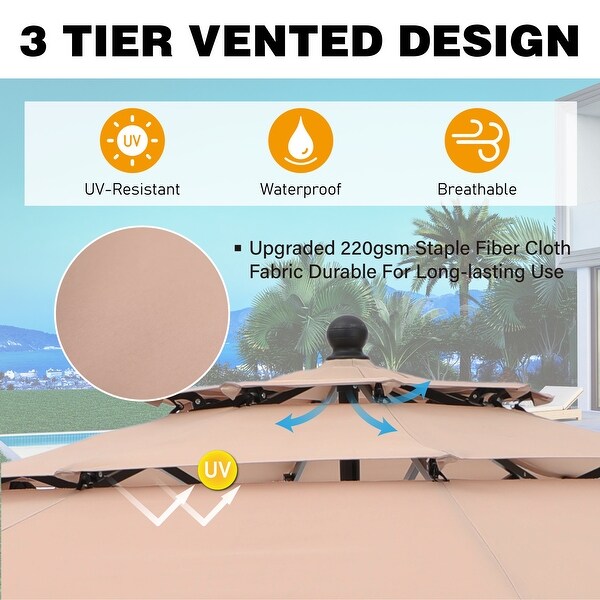 MAISON ARTS 5/7piece Patio Dining Set,4/6 Rattan Swivel Chairs with Cushion and 1 Metal Table with Umbrella Hole