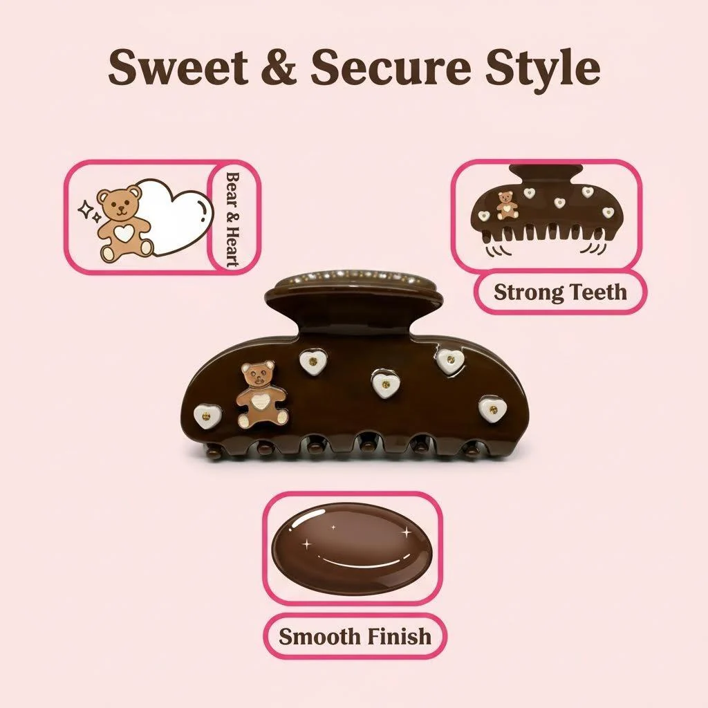 Teddy Bear French Claw ClipClistos