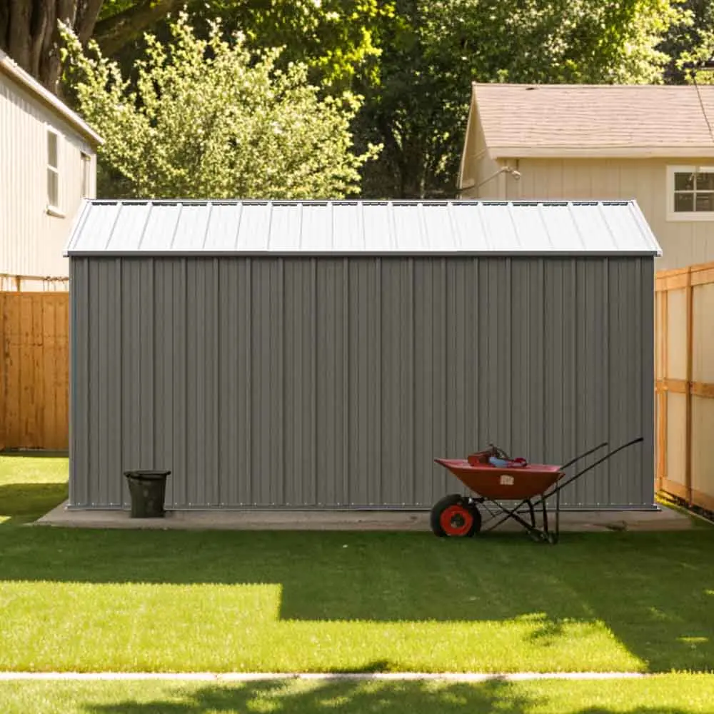 Patiowell 10x12 Metal Shed Pro With an Optional Floor Base