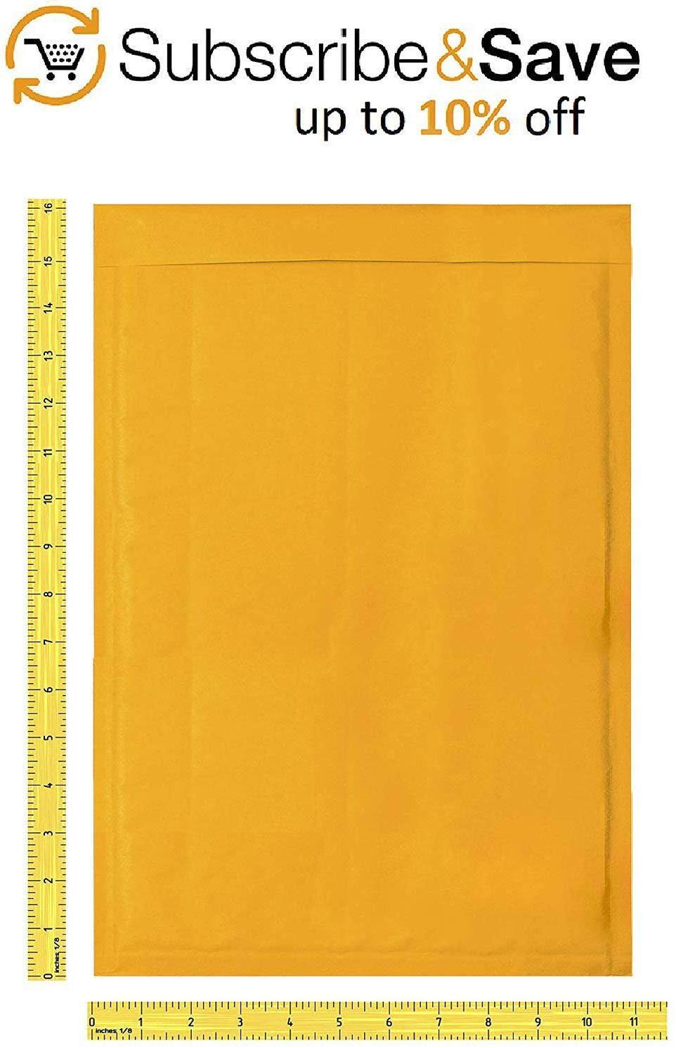 300 Pack Kraft Self Seal Bubble Mailers Padded Envelopes 10.5x22 x 15x22