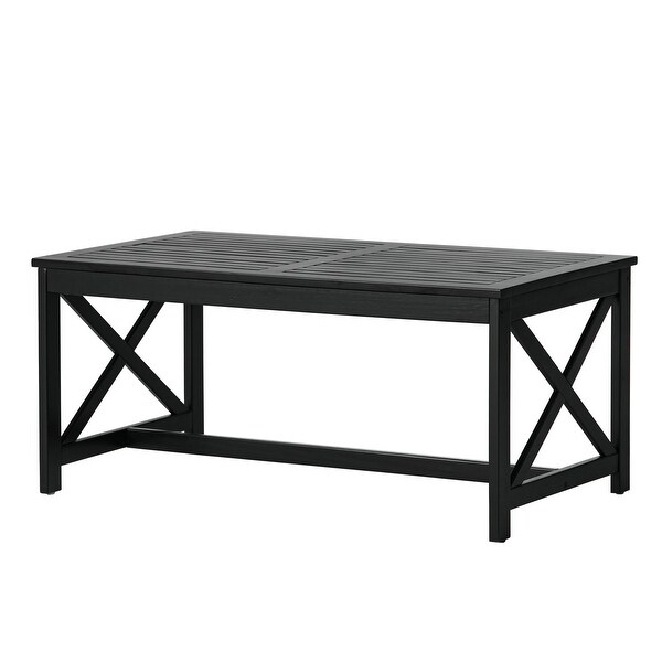Stylish Outdoor Wood Coffee Table in Black