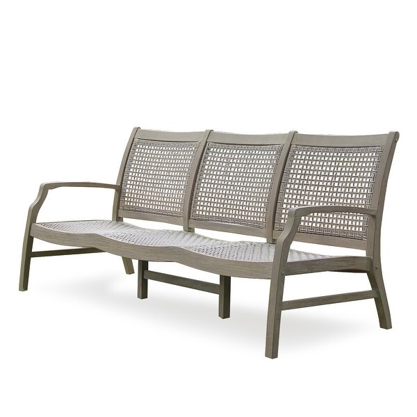 Cambridge Casual Wilmette Teak Wicker Outdoor Sofa