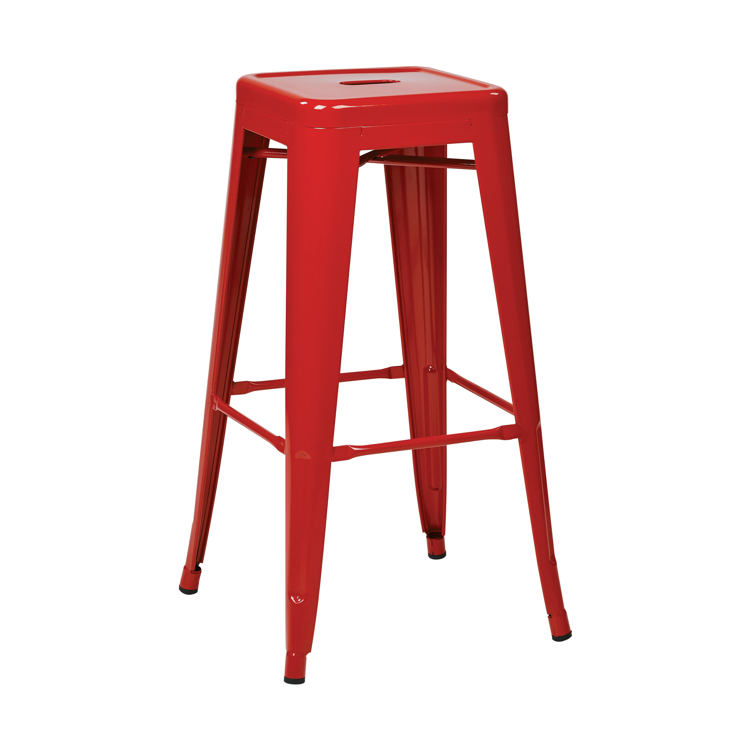Osp Designs 30x22 Steel Backless Barstool - 4-Pack - Black