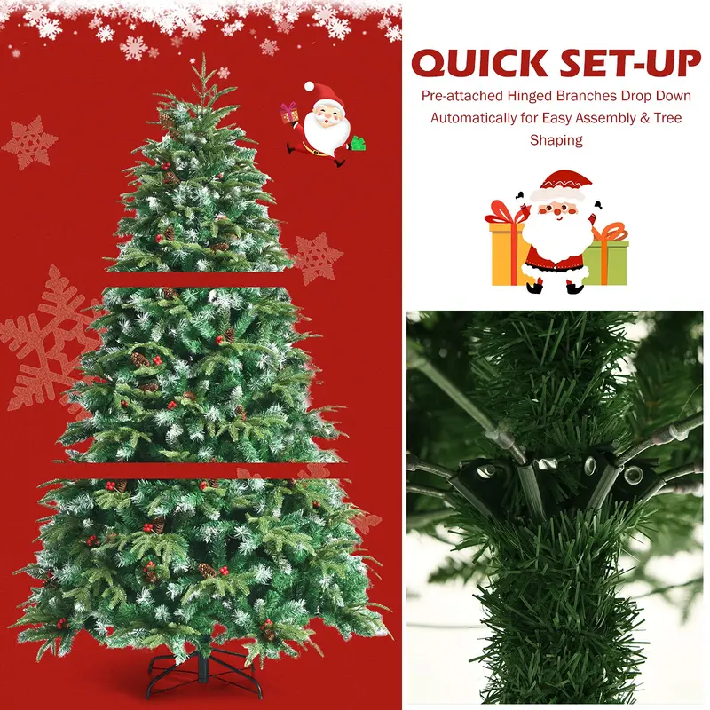 Pre-Lit Artificial Christmas Tree – Available in 5 ft and 6 ft Heights