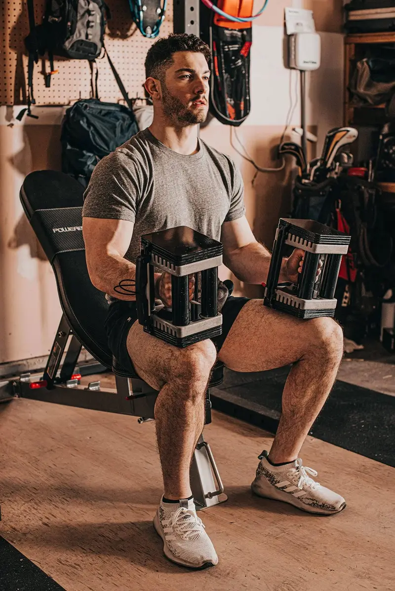 PowerBlock Elite EXP 50 lb Expandable Dumbbell Set – Space-Saving Adjustable Strength Training