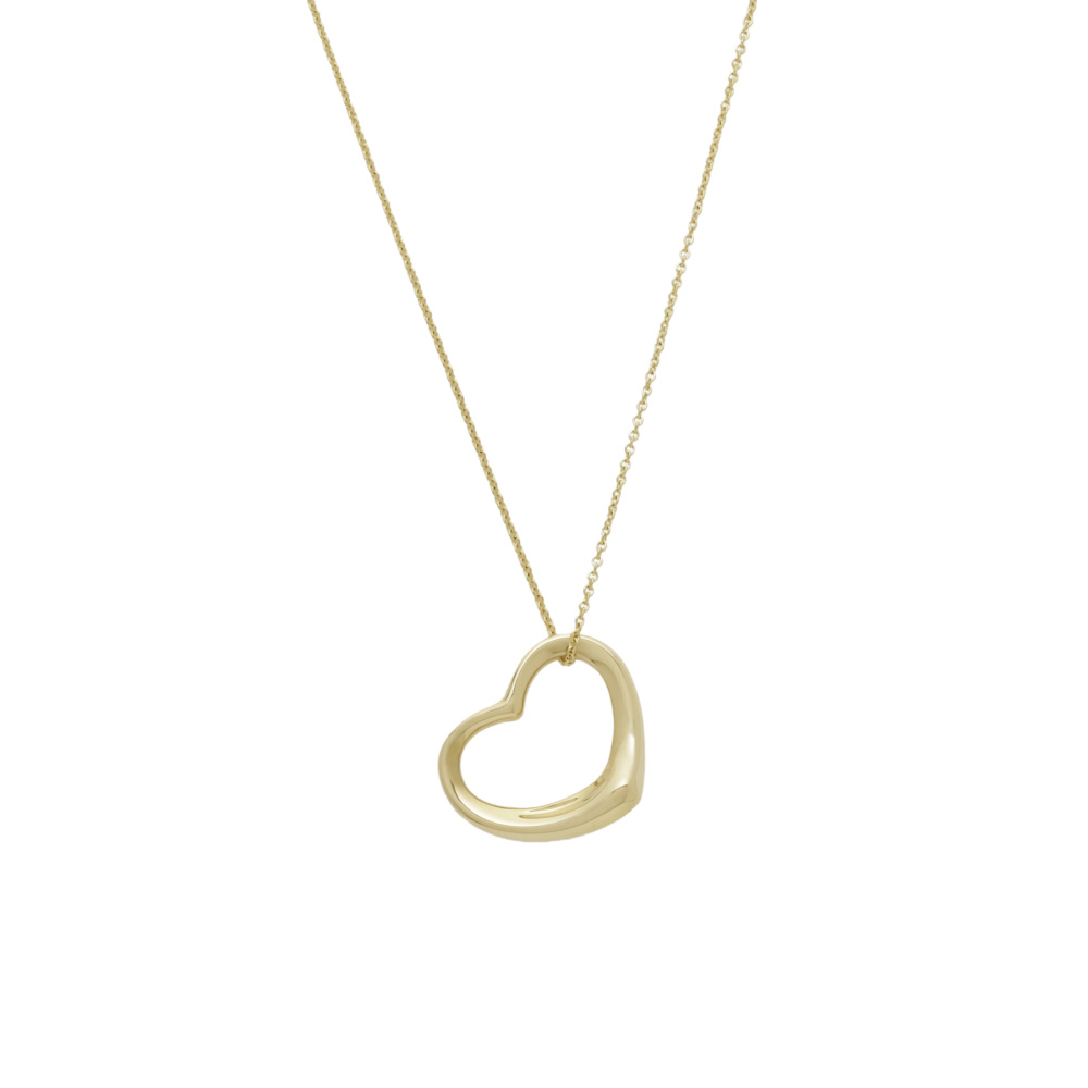 Tiffany & Co. Open Heart Necklace 18K Yellow Gold