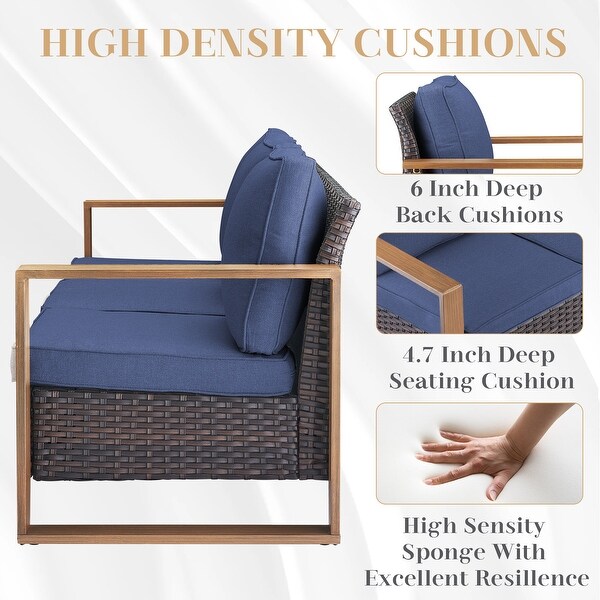 Patio Sofa Wicker High Back Sofa