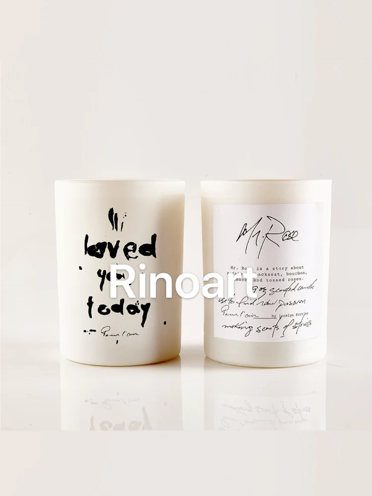 DC014 - Hand-painted Candle Cup Beverly Hills Sample Room SpaRoom Niche Rose Sleep Aromatherapy Jasmine Candle