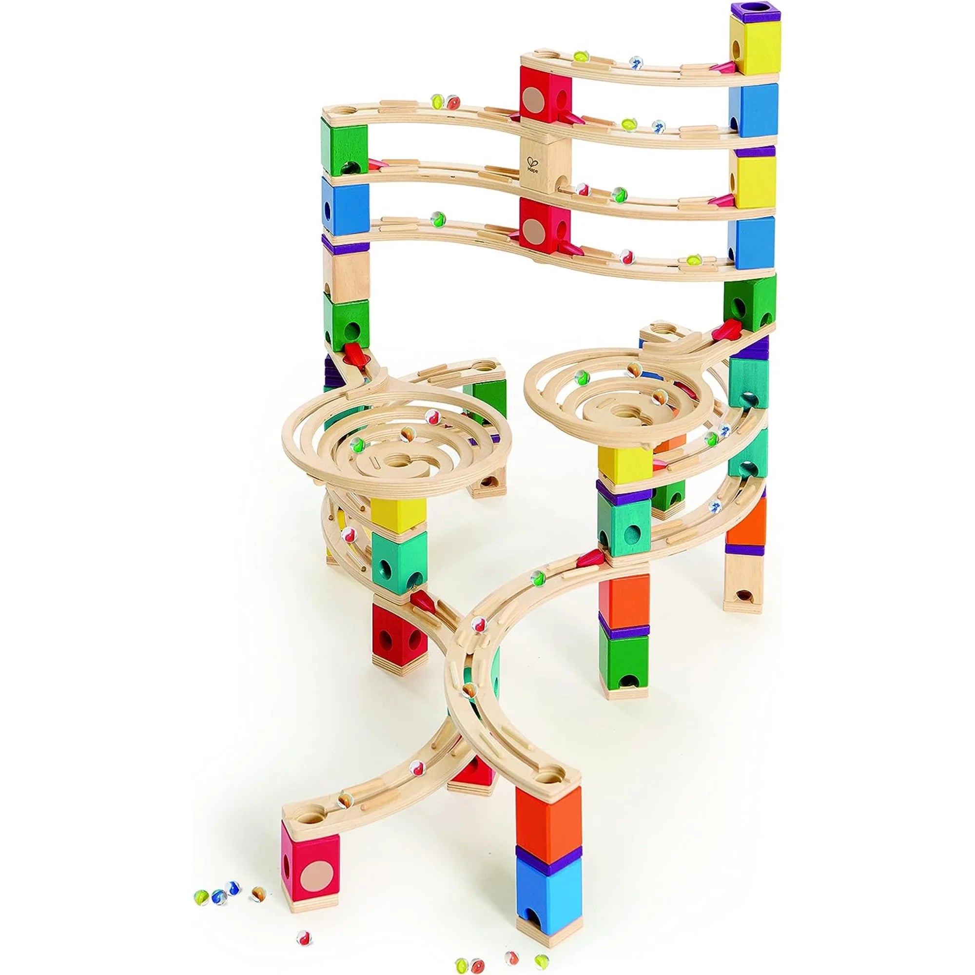 Hape Quadrilla Wooden Marble Run Construction, The Cyclone, 198 Pieces