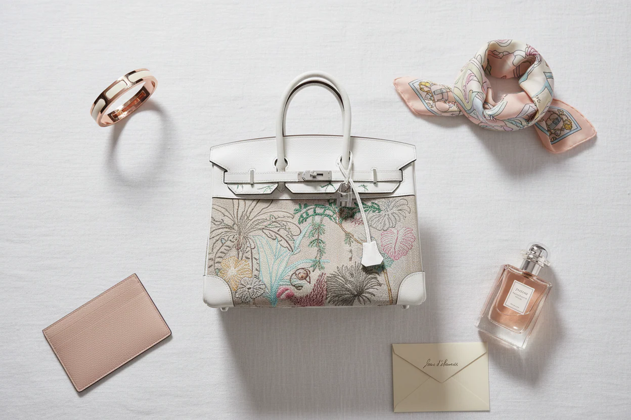 Hermès Birkin 35 Faubourg Tropical Blanc Swift Palladium Hardware
