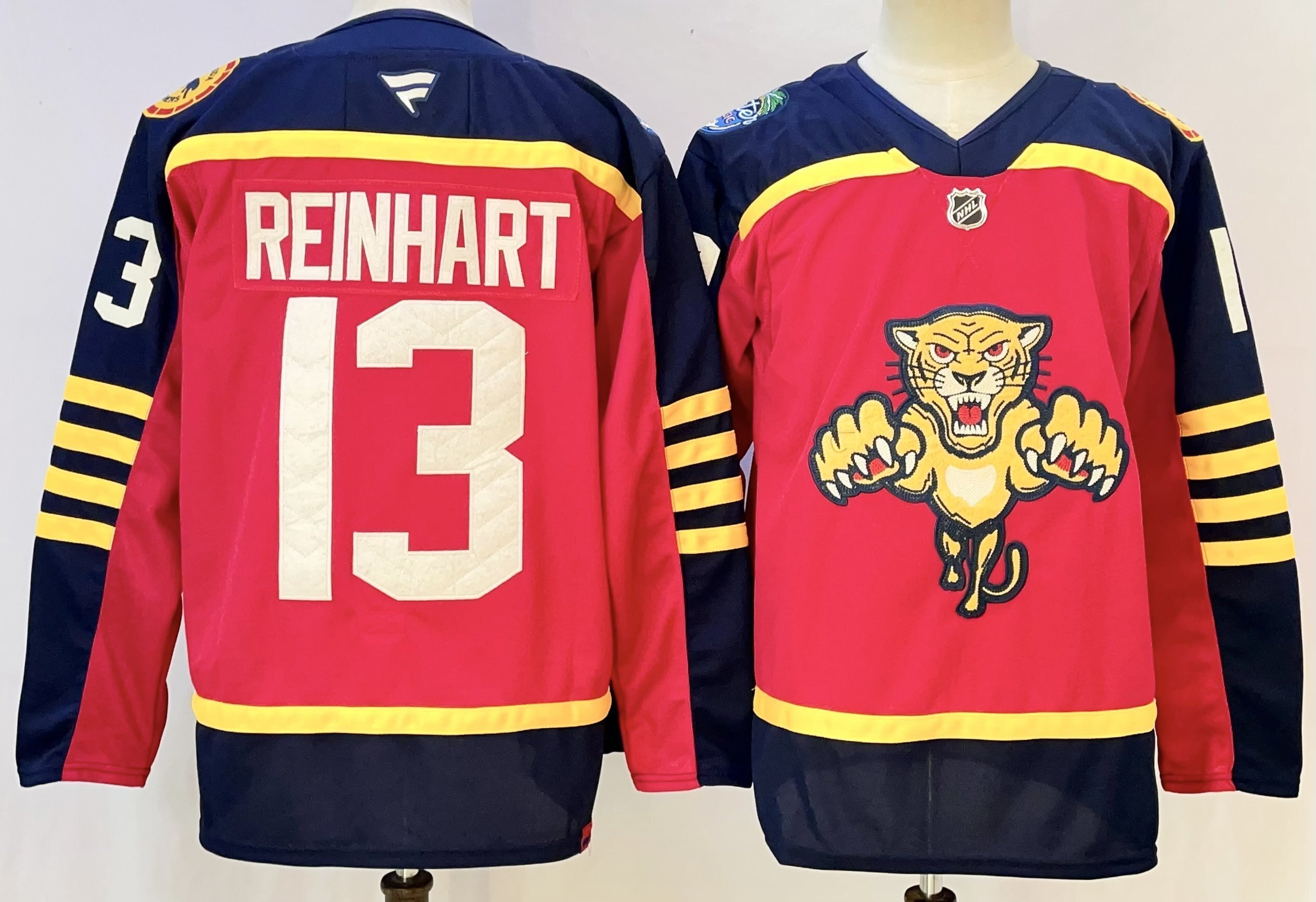 Men's Florida Panthers Sam Reinhart #13 Fanatics Red Premium Player Jersey