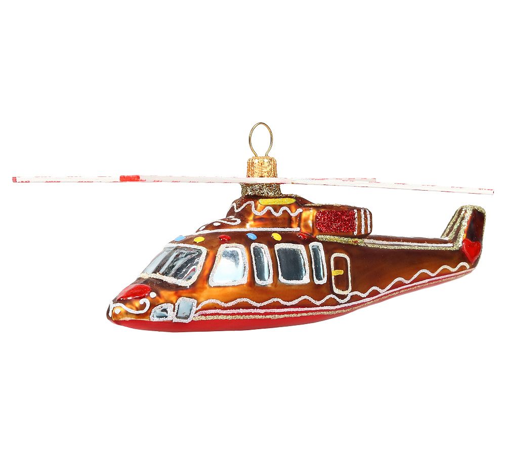 Handmade Heirloom Gingerbread Helicopter Ornament  sgtnighsdesigns