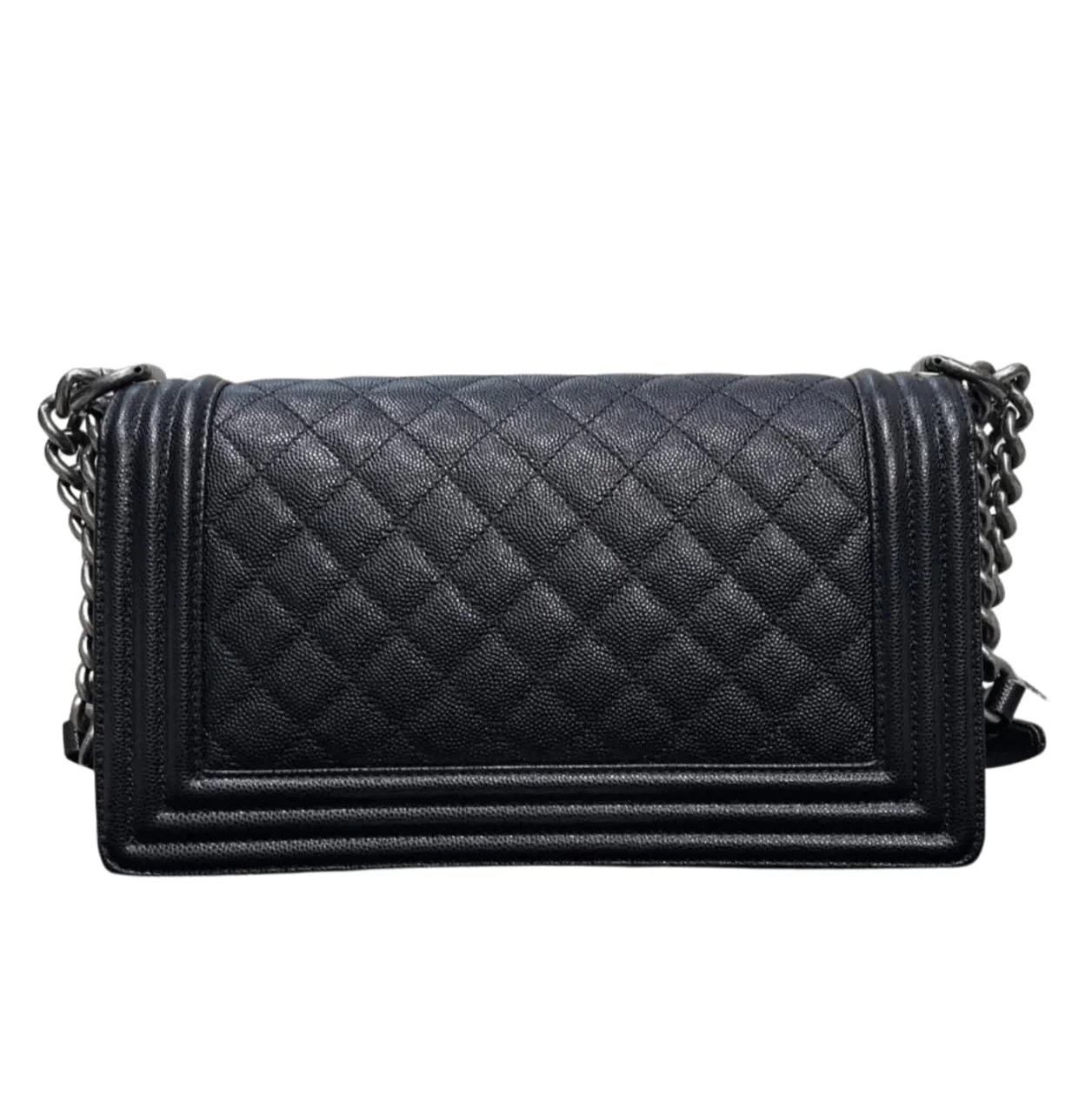 Chanel Bag | Boy Bag In Black Quilted Caviar Leather