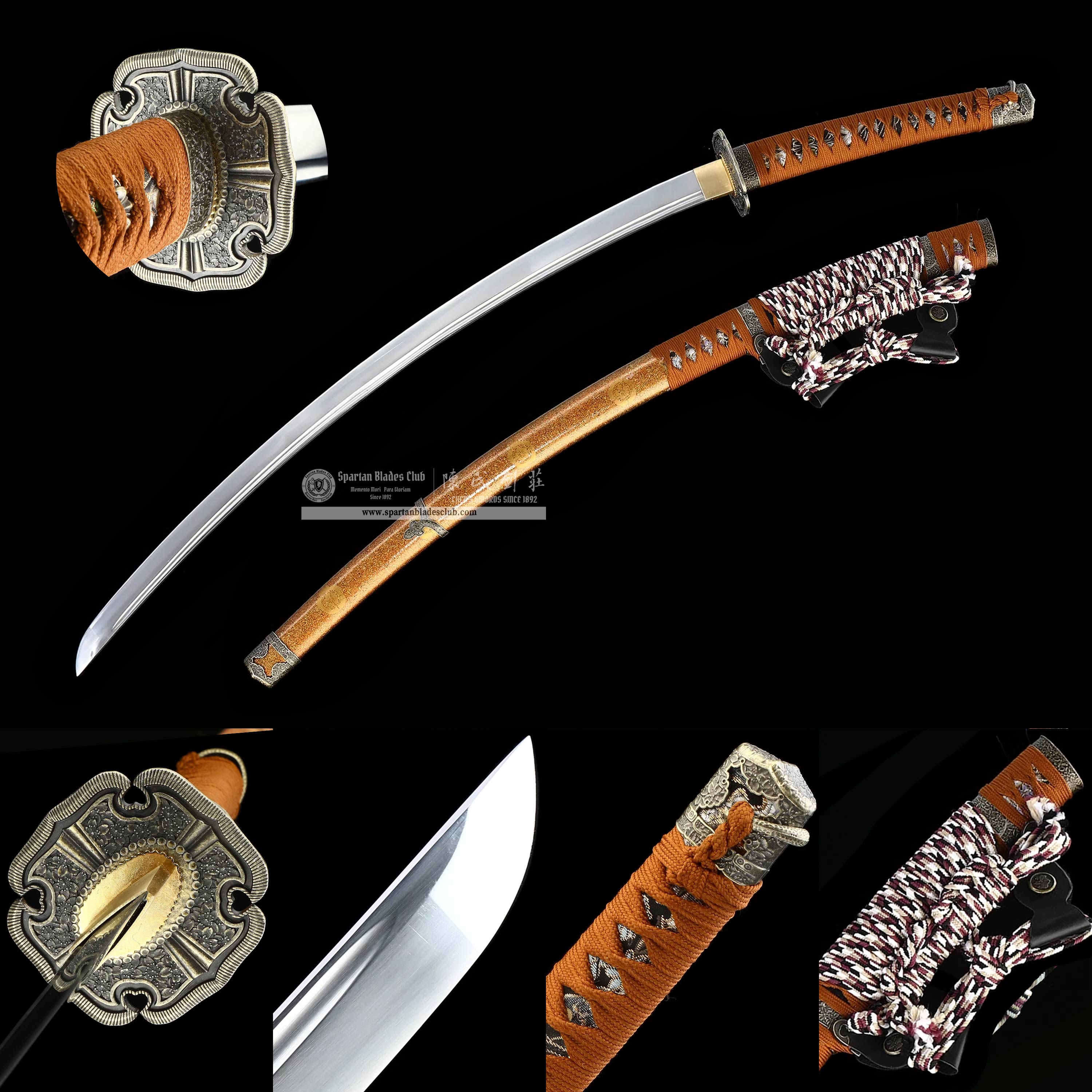 *TK33* Golden Samurai Tachi（金武太刀） - T10 Steel - Exquisite Nickel Alloy Mountings - 104cm (40.94 inches) - Spartan Blades Club - Spartan Blades Club - 陳氏劍莊1892