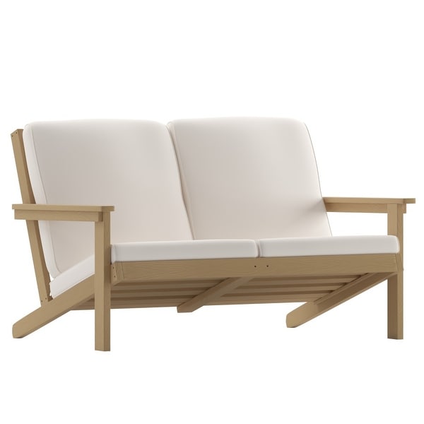AllWeather Poly Resin Adirondack Loveseat and Cushions