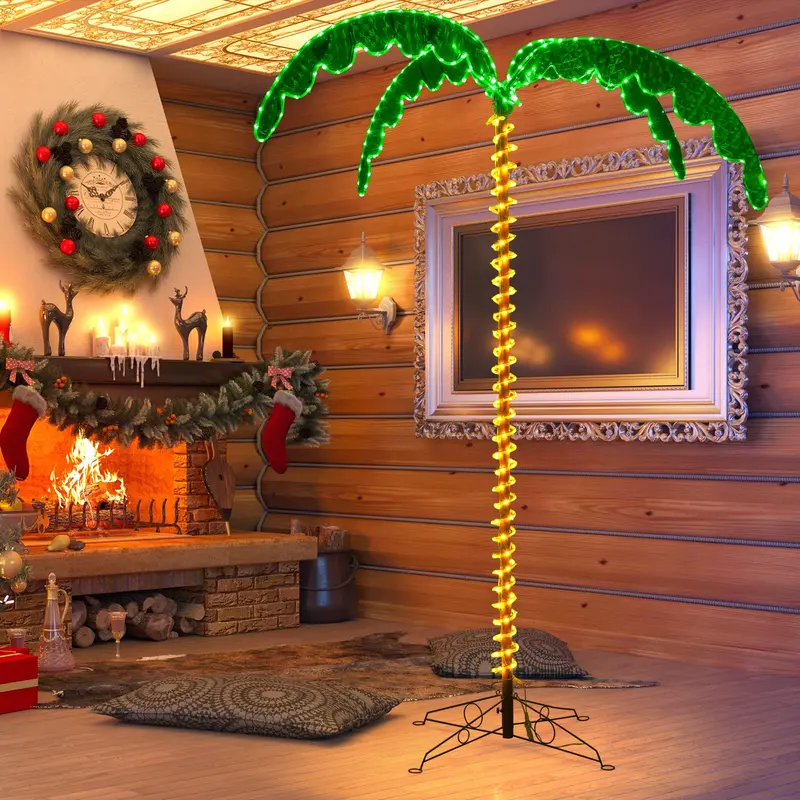Slim Snow-Flocked Pencil Christmas Tree with White Berries – Hinged Artificial Xmas Tree