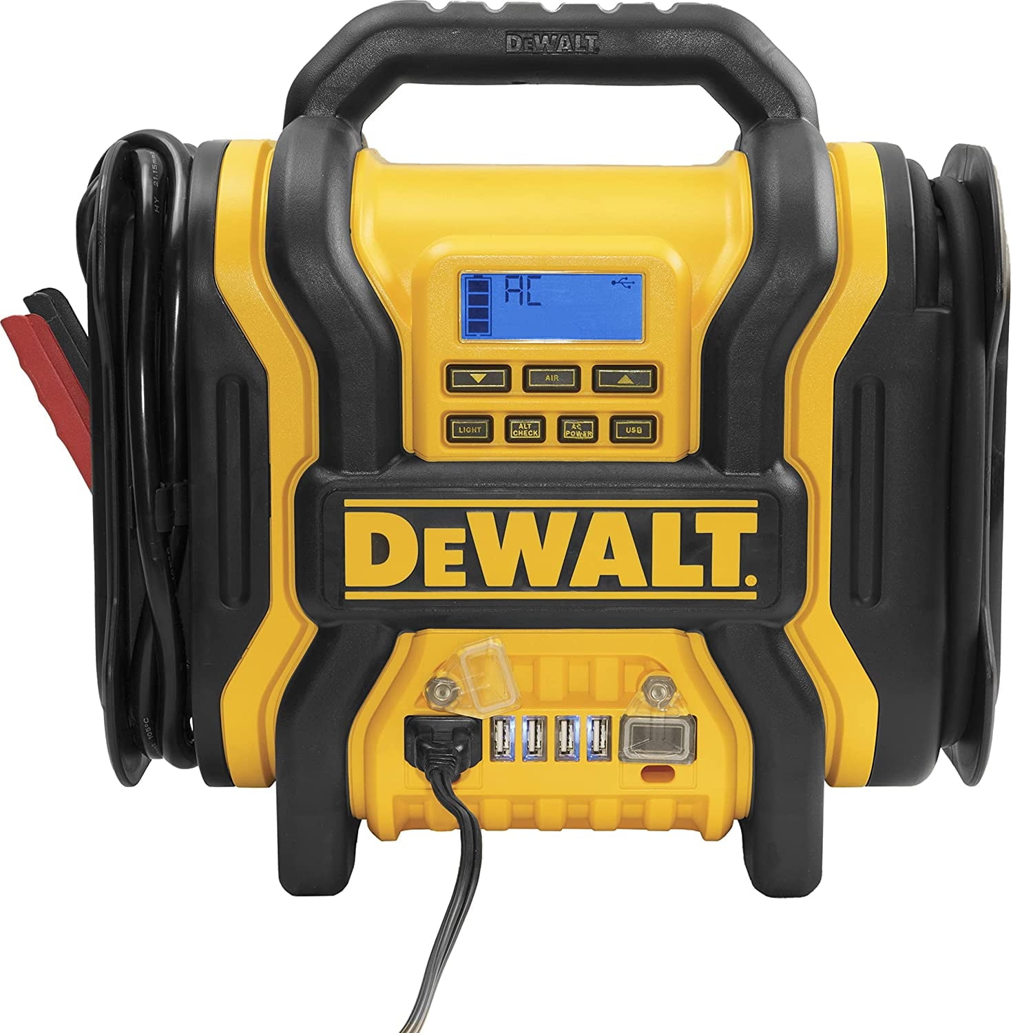DEWALT DXAEPS14 1600 Automotive Jump Starter/Power Station with AC Power Inverter, Digital Compressor