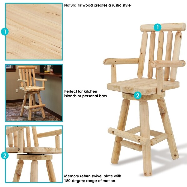 Sunnydaze Rustic Bar Stool