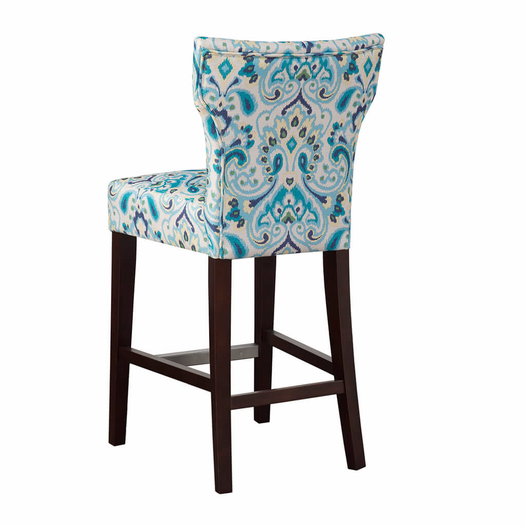 Madison Park Tufted Back Counter Stool, Cream/Natural