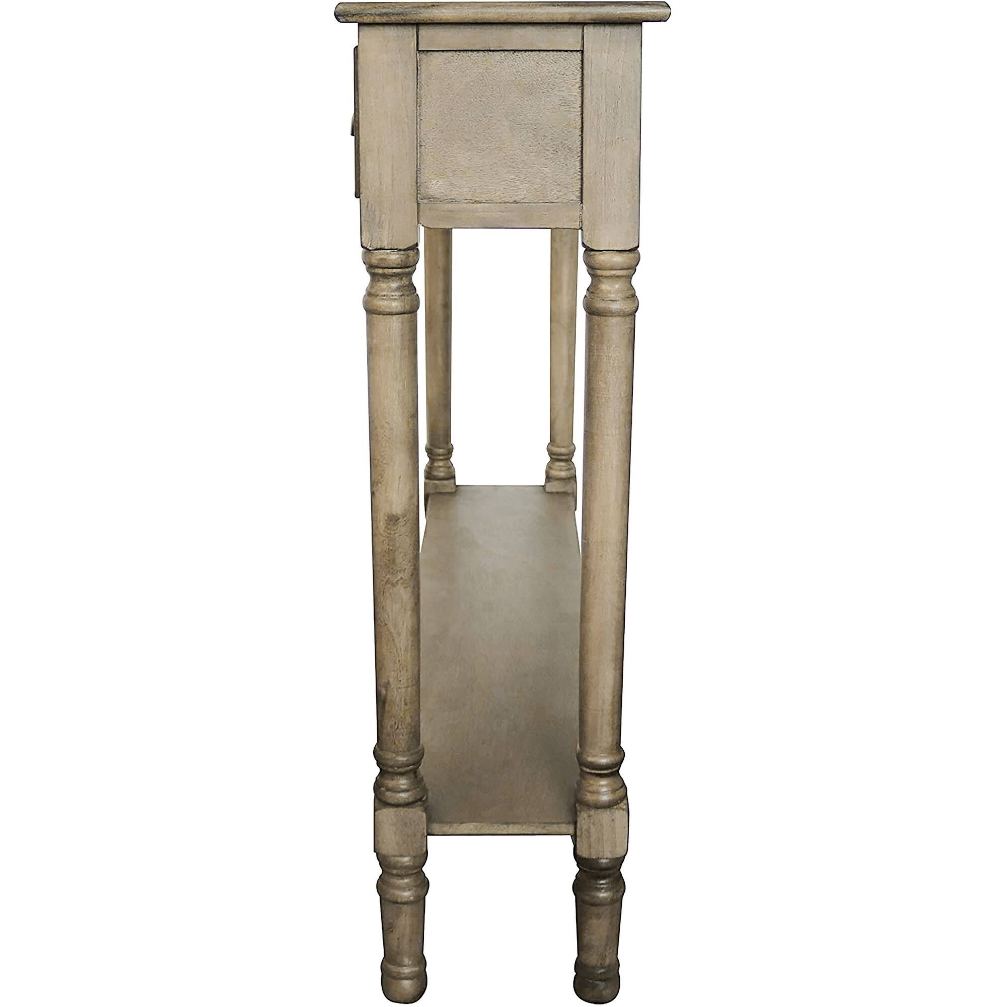 Burlington 3-Drawer Wood Console Table, 39.5x22 Wide - Sahara