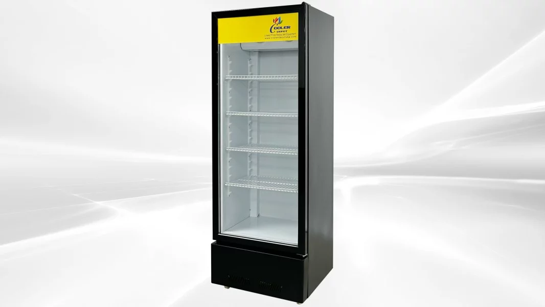 Refrigerator Merchandiser Cooler 9.0 Cu Ft Glass Door For Beverages