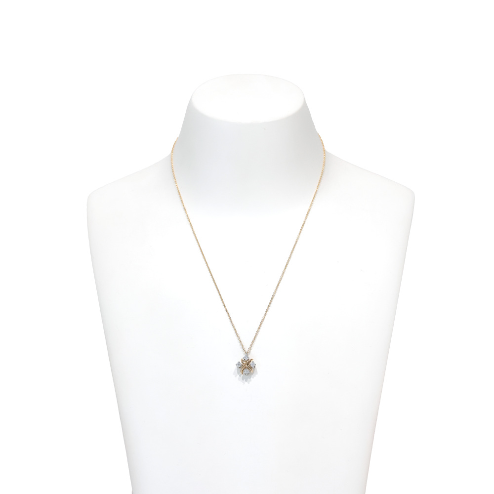 Tiffany & Co. Schlumberger Rin Necklace Platinum & 18K Rose Gold Diamond 60022686