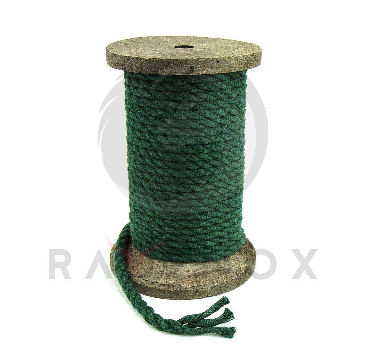 Ravenox Twisted Cotton Rope (Green) - 1/2-Inch x 100-Feet - 13641846358106