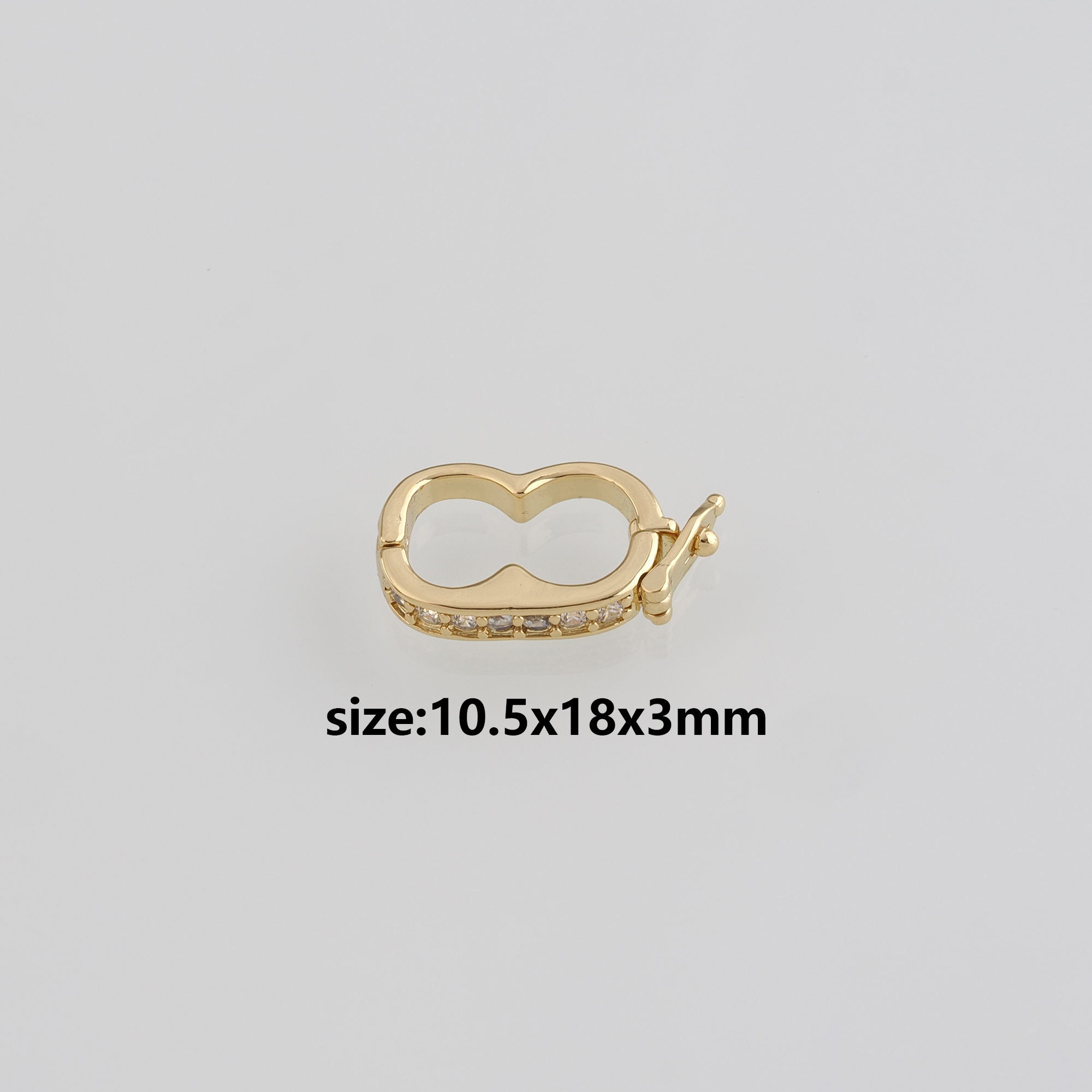 18K Gold Filled Geometric Clasp,Snap Buckle Bracelet Necklace for DIY Jewelry Finding Necklace Bracelet