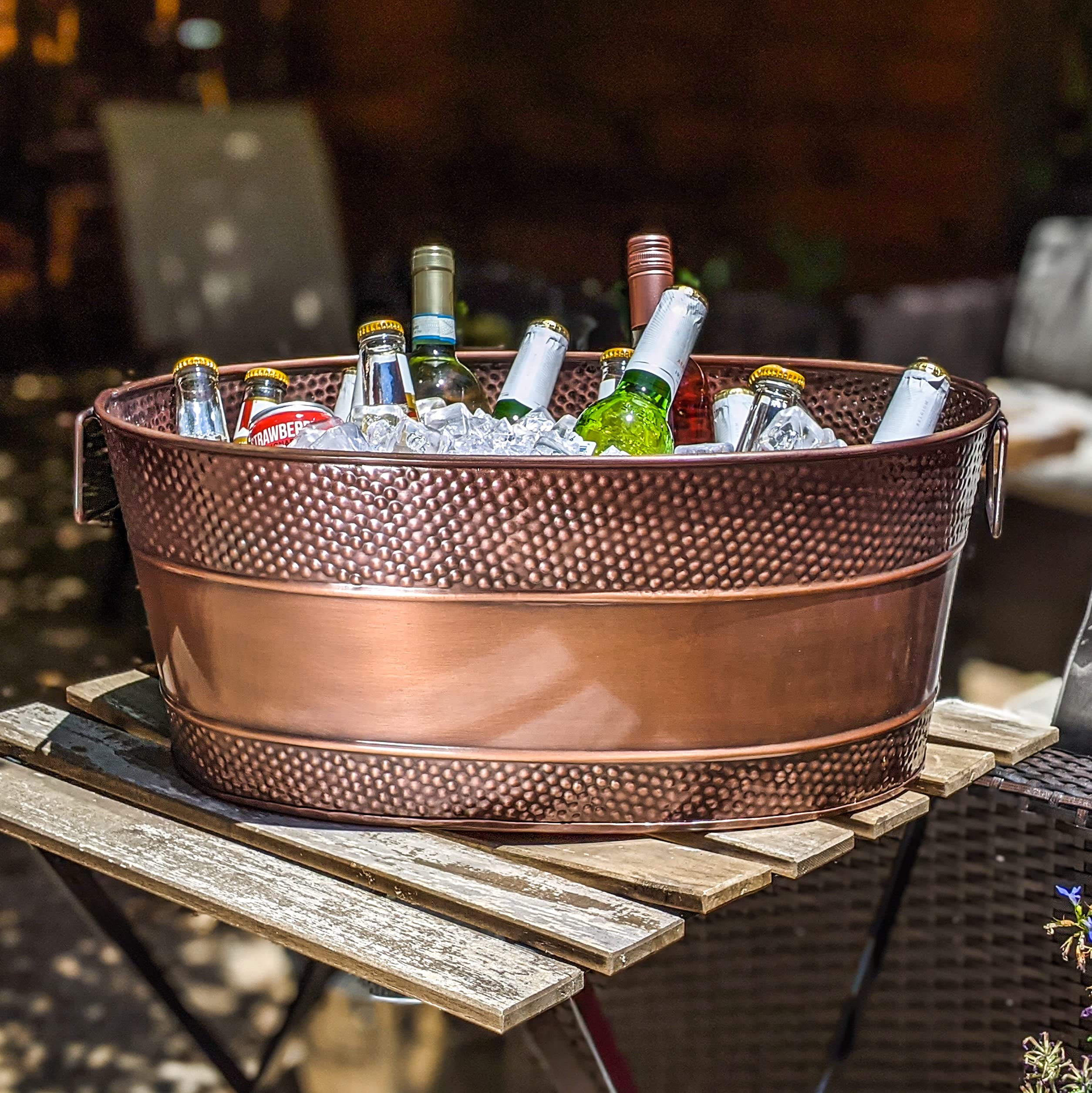 BREKX Copper Hammered Galvanized Beverage