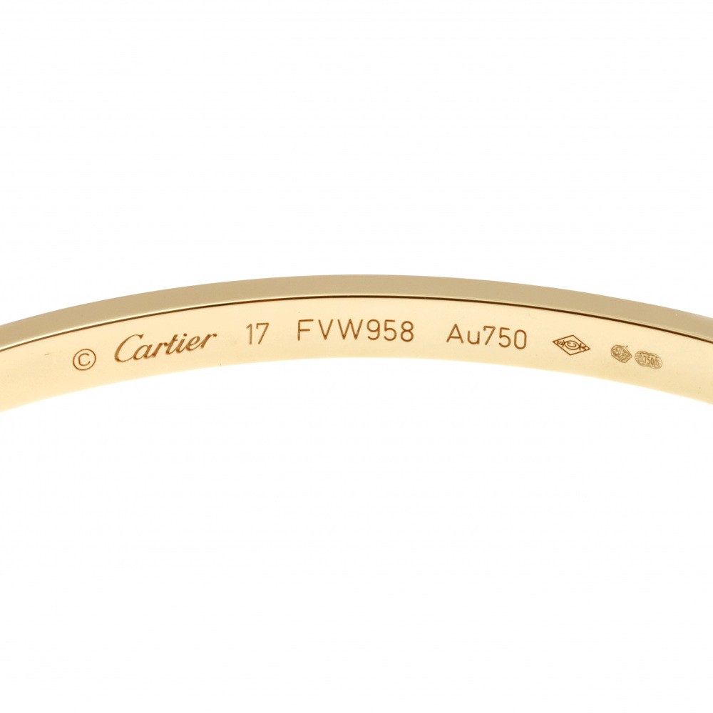 Cartier Love Sm Full Diamond #17 Bracelet 18K Yellow Gold
