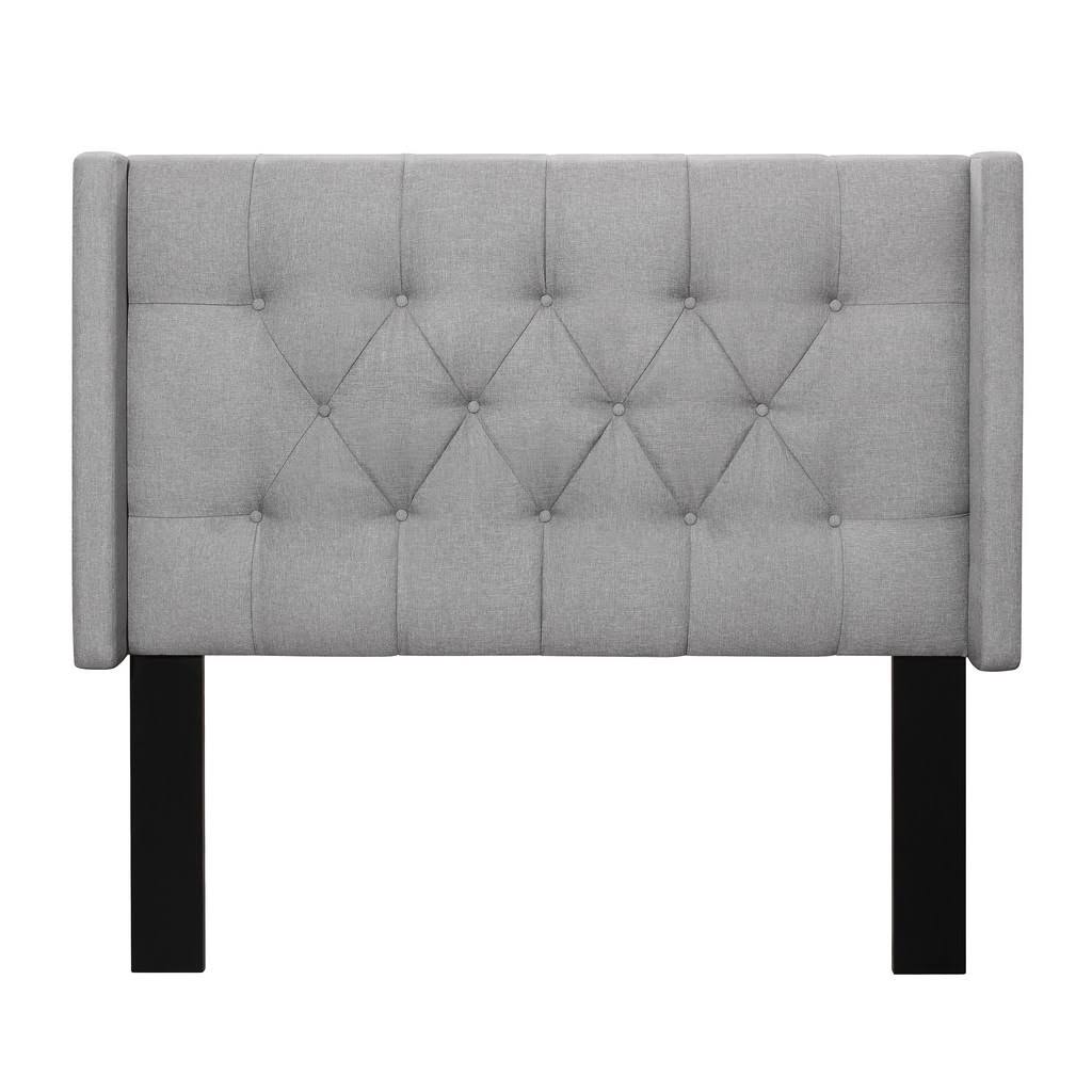 Hilton Headboard Light Gray Linen King