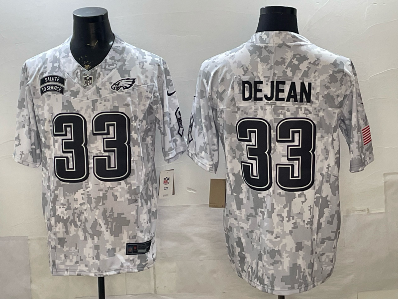 Men's Philadelphia Eagles Cooper DeJean #33 Arctic Camo 2024 Salute to Service Limited Jersey