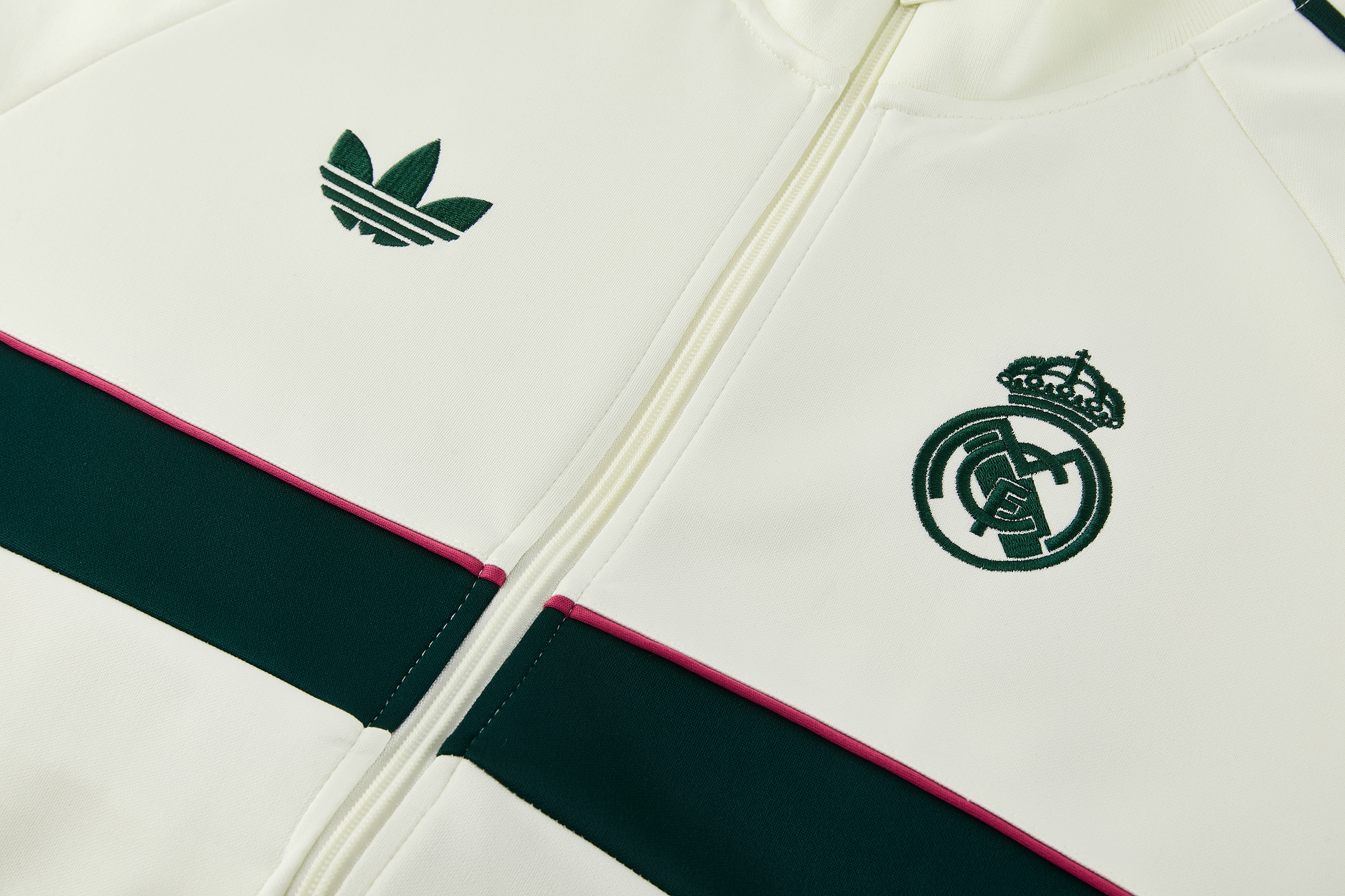 Real Madrid 26/27 Training Suit Full Zipper Cream White