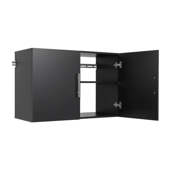 36 in. W x 24 in. H x 16 in. D Upper Storage Cabinet in Black (1-Piece )