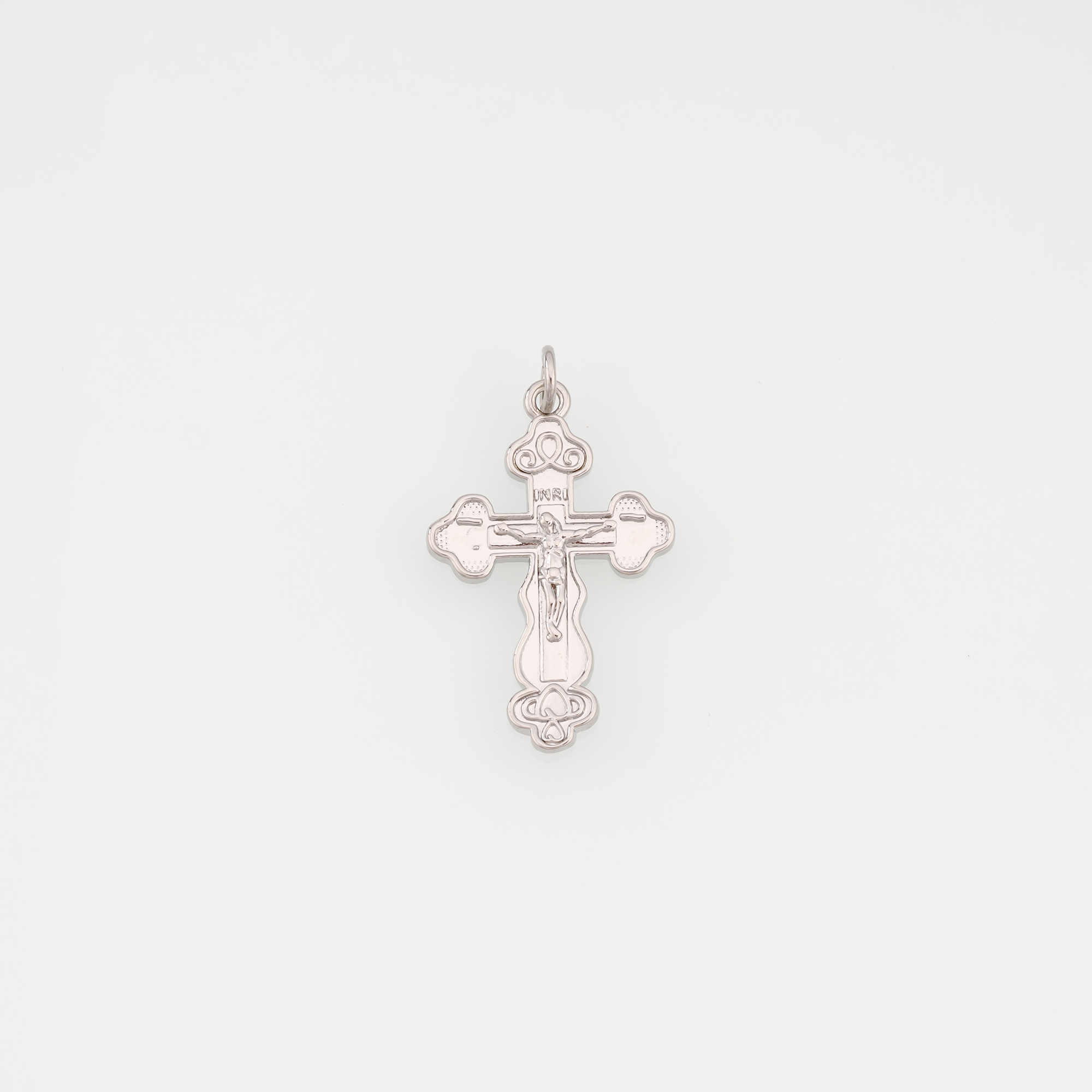 18K Gold Filled Cross Pendant,Religious Charm Earrings Necklace for DIY Jewelry Making Supply