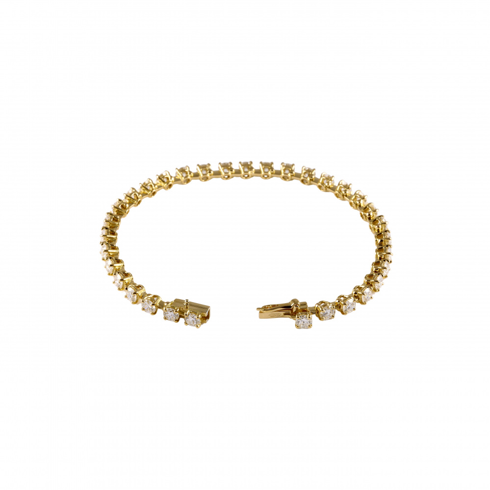 Cartier K18YG Yellow Gold Tennis Breath Accessory Diamond