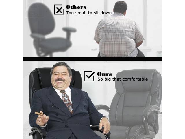Bestmassage Big and Tall Office Chair 500lbs Cheap Desk Chair Ergonomic Computer Chair High Back PU Executive Chair with Lumbar