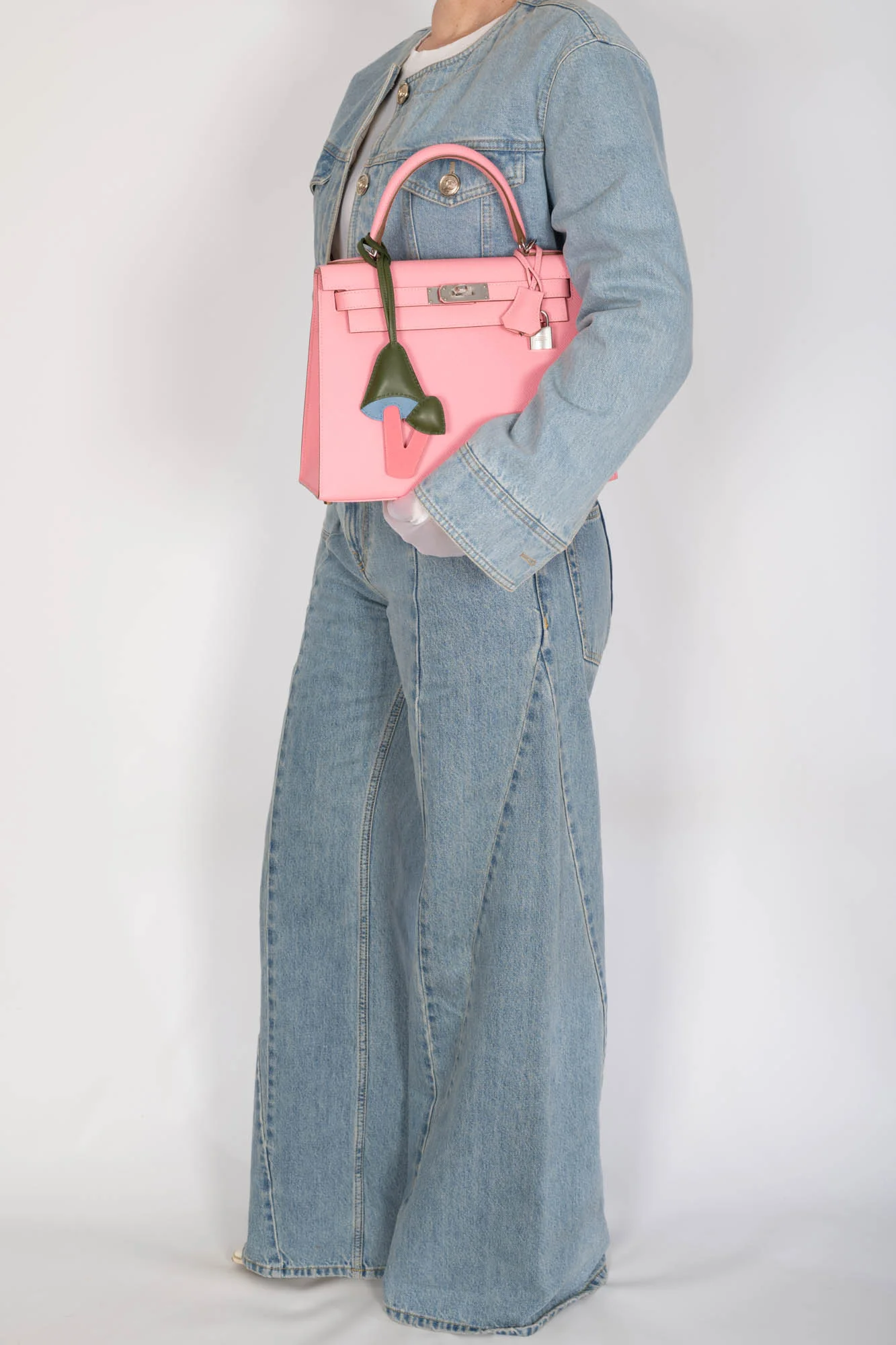 Hermès Kelly 28 Sellier Rose Confetti Epsom Palladium Hardware