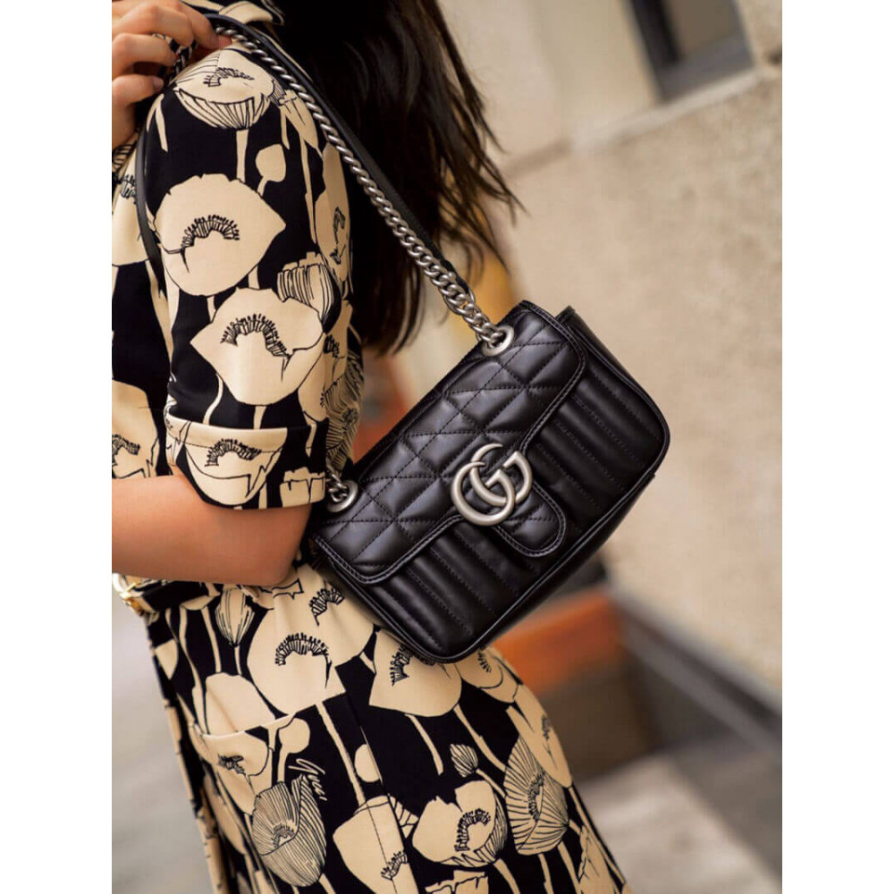 Gucci GG Marmont Small Shoulder Bag Black