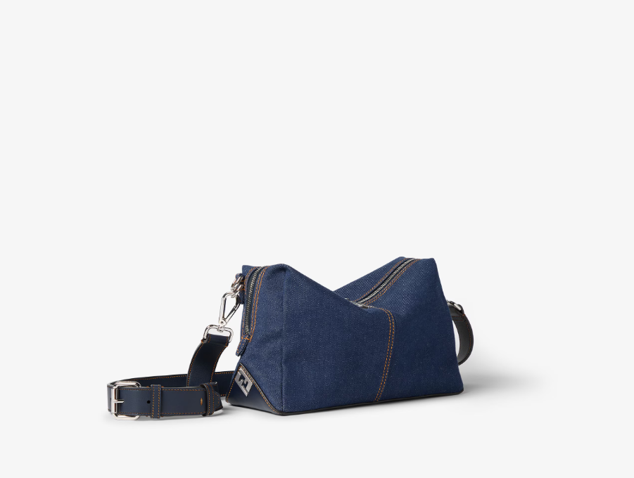 Fendi Lui Medium Dark blue denim fabric bag